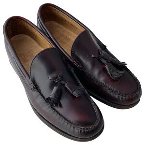 Frye Burgundy Leather Tassle Casual Loafer Classic Casual Men's Size 8.5 M READ